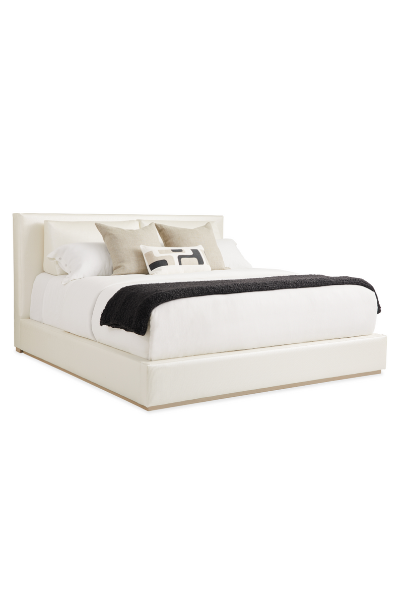 Lit King Moderne Blanc | Caracole The Boutique | OROA.fr