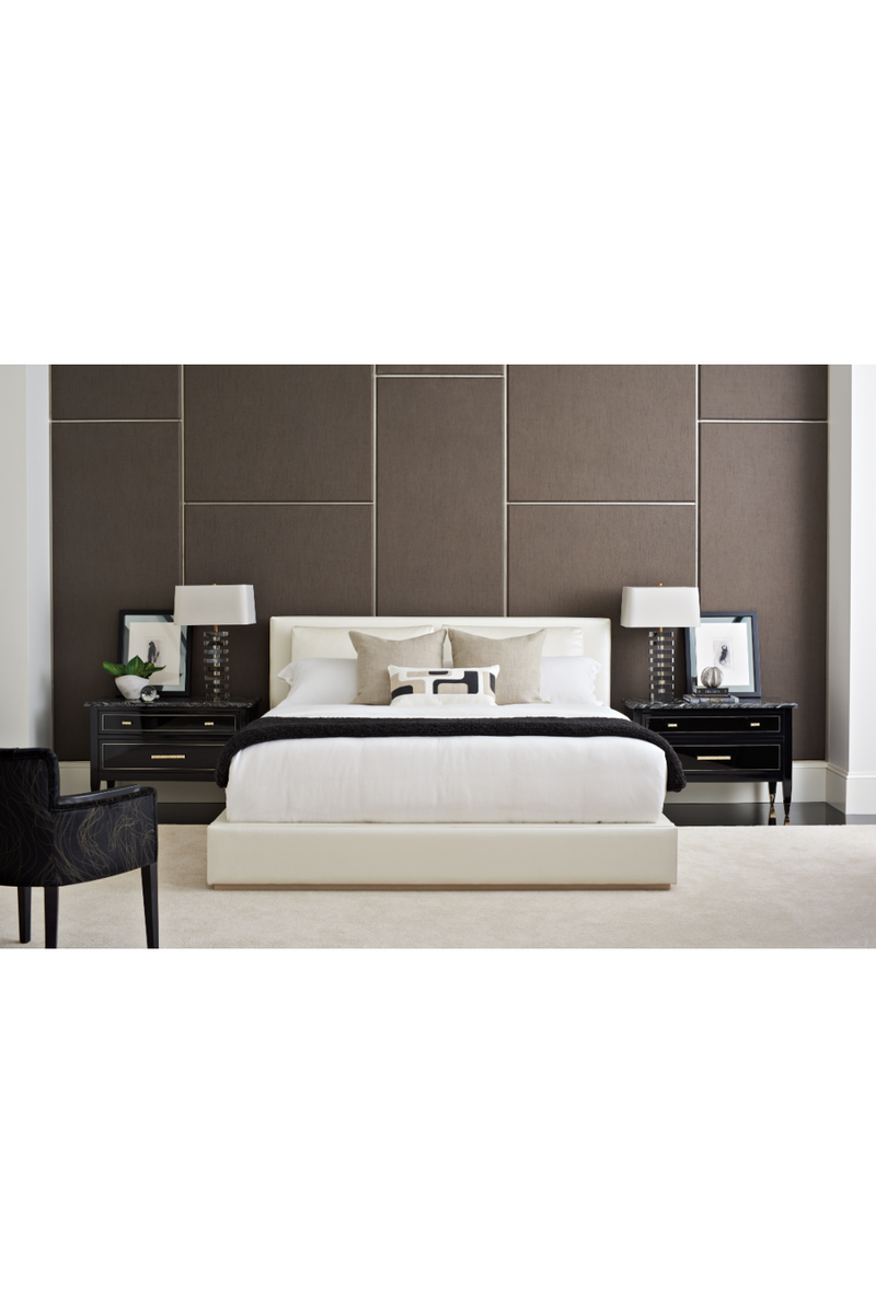 Lit King Moderne Blanc | Caracole The Boutique | OROA.fr