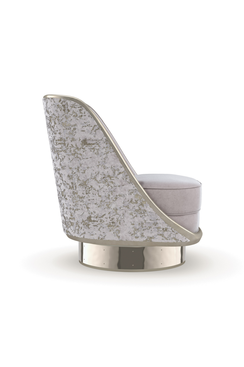 Chaise pivotante à dossier en velours | Caracole Go For A Spin | OROA.fr