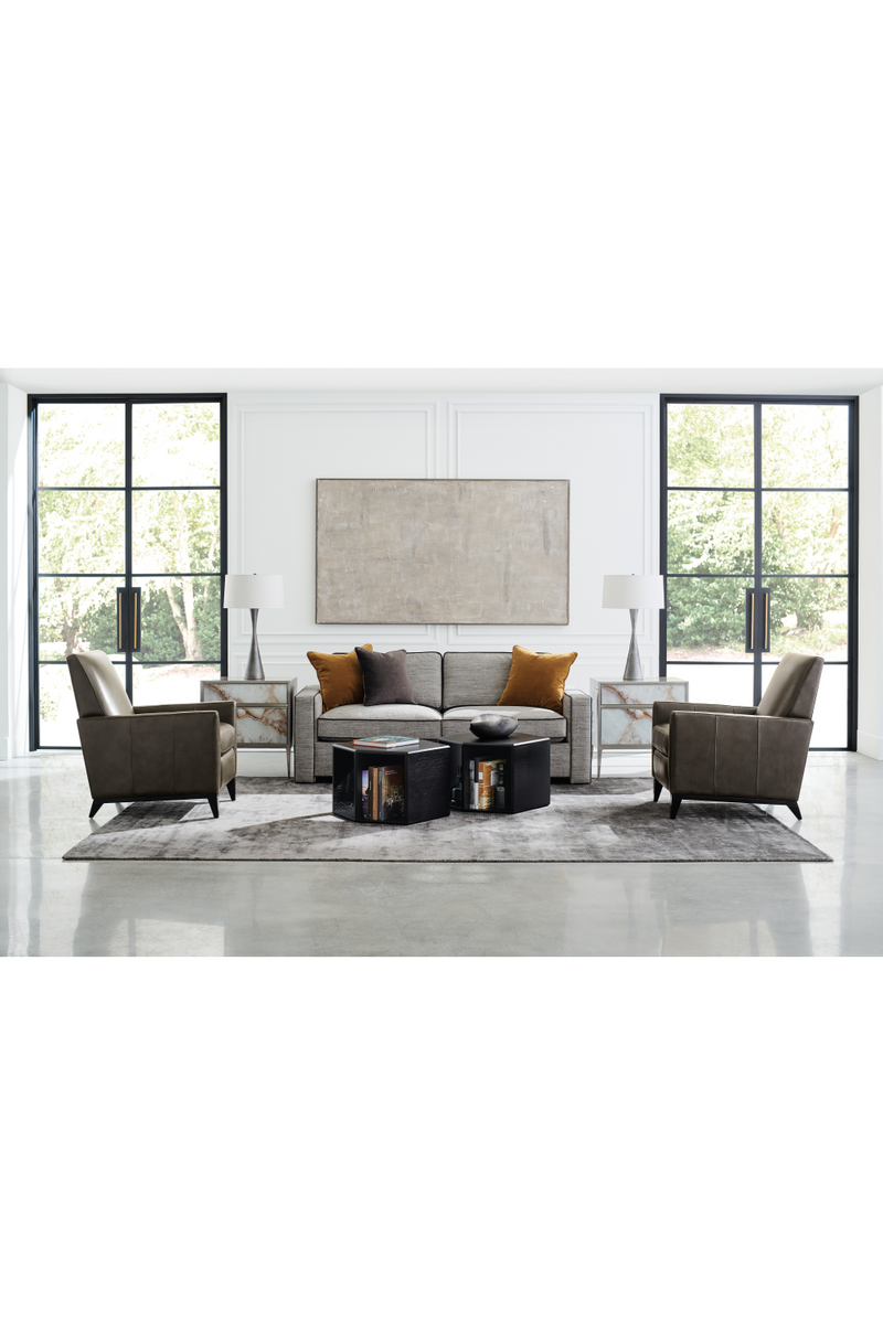 Fauteuil Relax en Cuir Noir | Caracole Lean On Me | OROA.fr