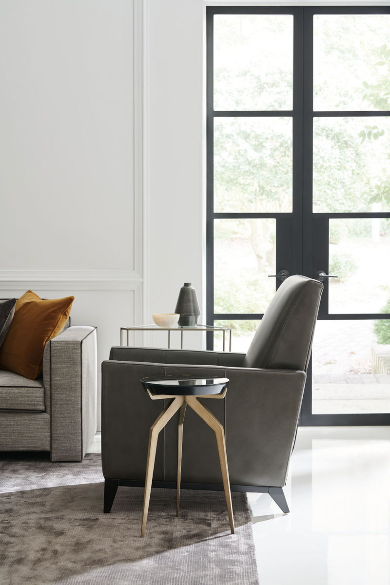 Fauteuil Relax en Cuir Noir | Caracole Lean On Me | OROA.fr