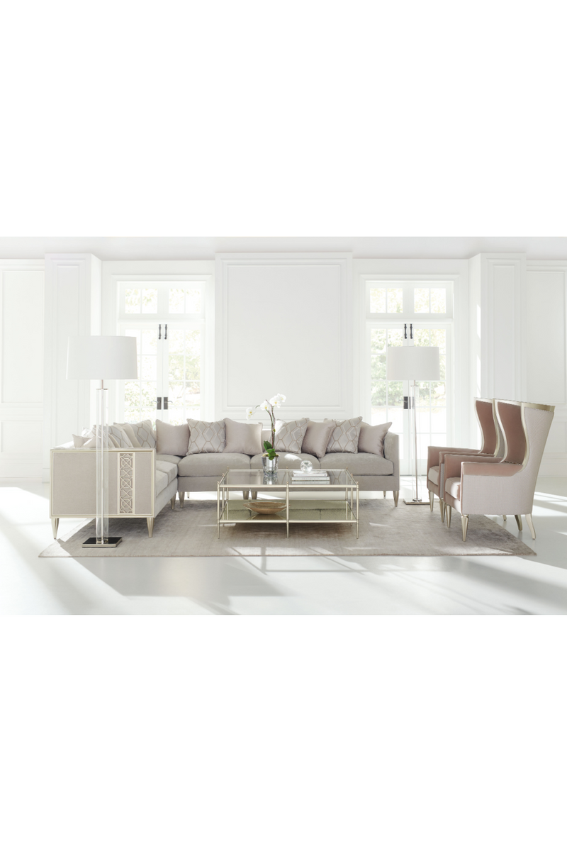 Canapé d’angle moderne taupe | Caracole Fret Knot | OROA.fr