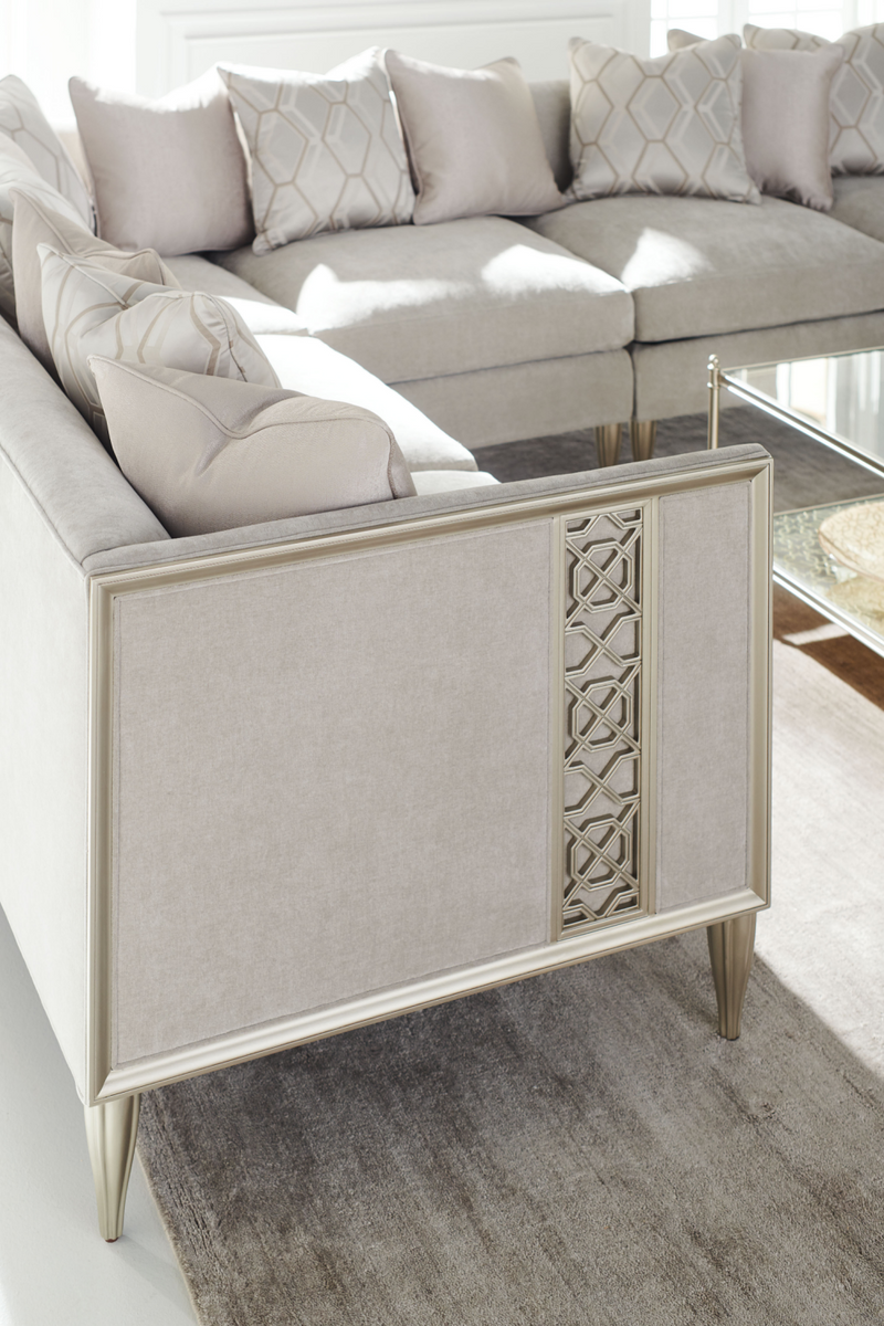 Canapé d’angle moderne taupe | Caracole Fret Knot | OROA.fr
