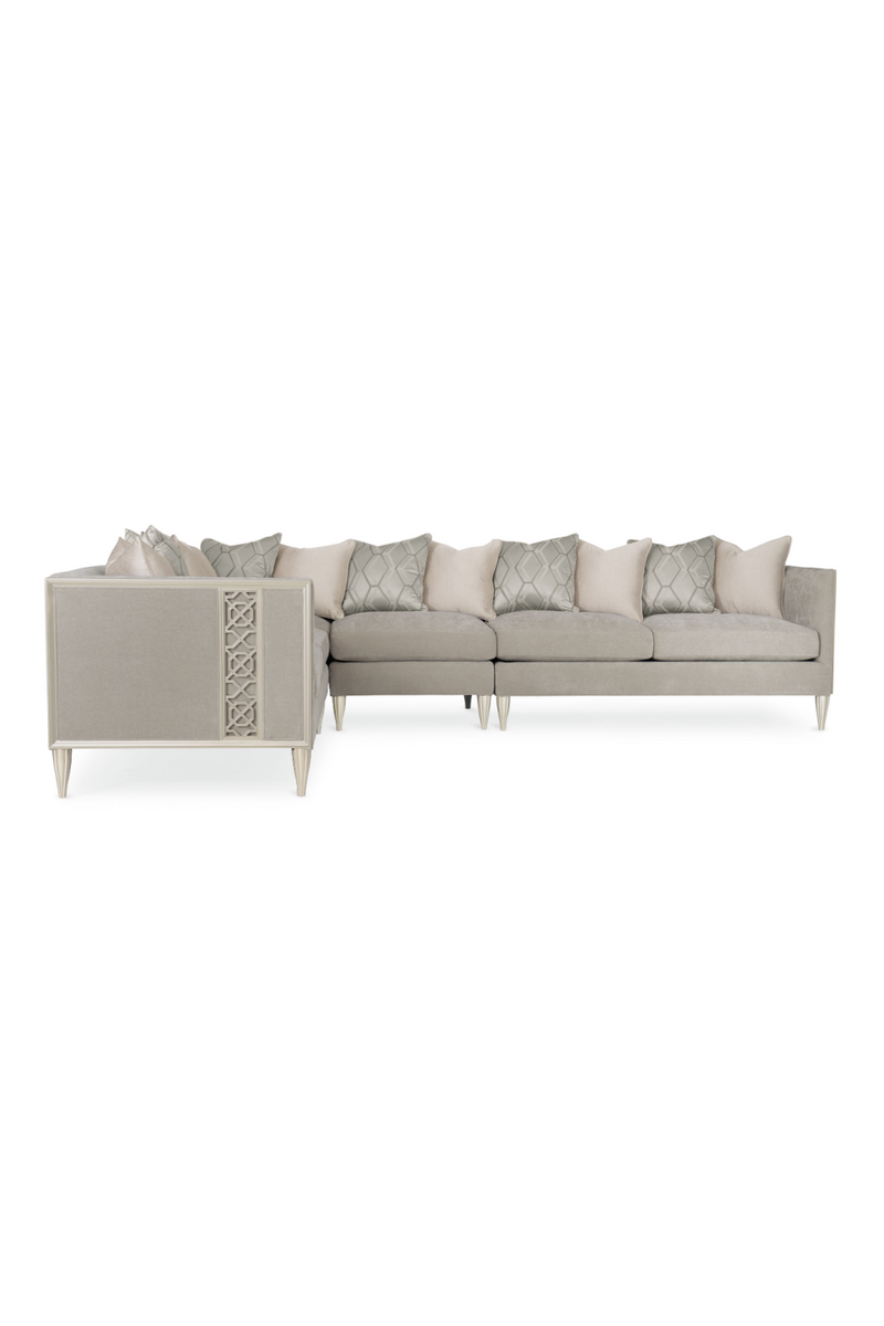 Canapé d’angle moderne taupe | Caracole Fret Knot | OROA.fr