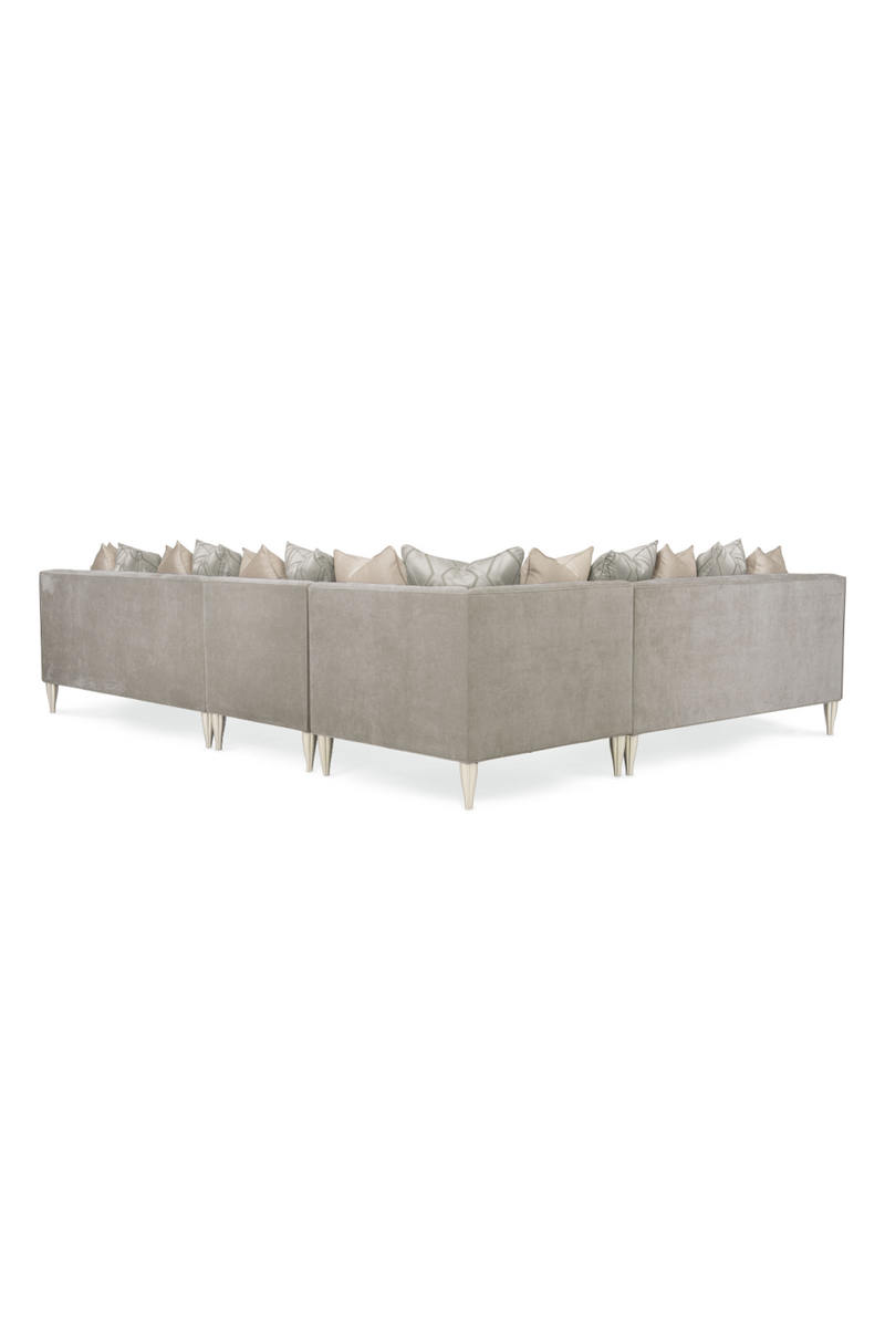 Canapé d’angle moderne taupe | Caracole Fret Knot | OROA.fr