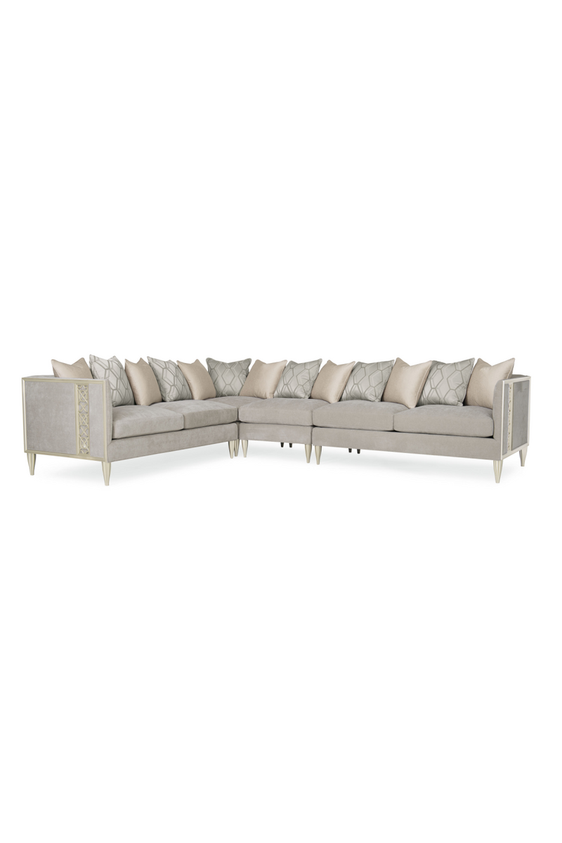 Canapé d’angle moderne taupe | Caracole Fret Knot | OROA.fr