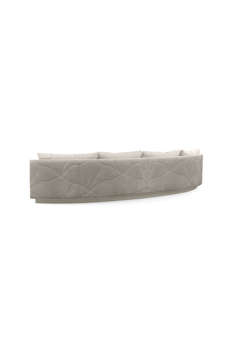 Canapé Courbé Matelassé Gris | Caracole Fanciful | OROA.fr