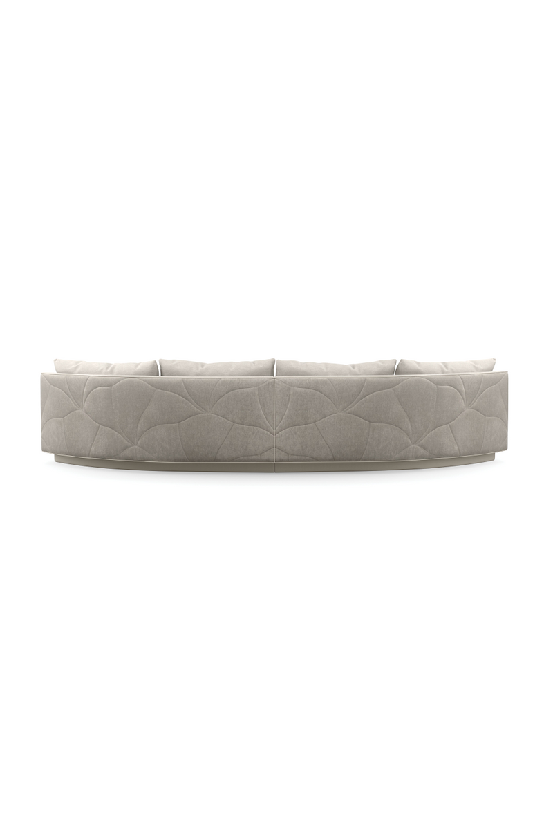 Canapé Courbé Matelassé Gris | Caracole Fanciful | OROA.fr