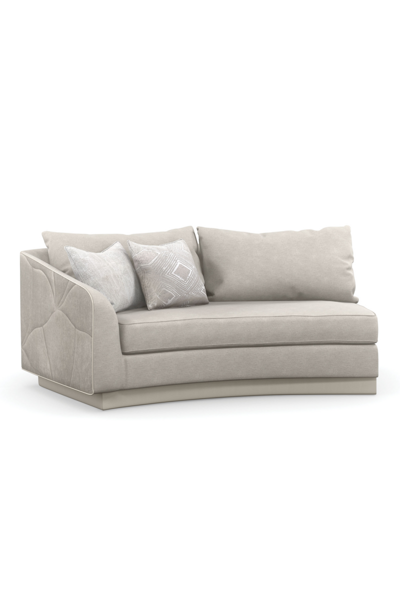 Canapé Courbé Matelassé Gris | Caracole Fanciful | OROA.fr