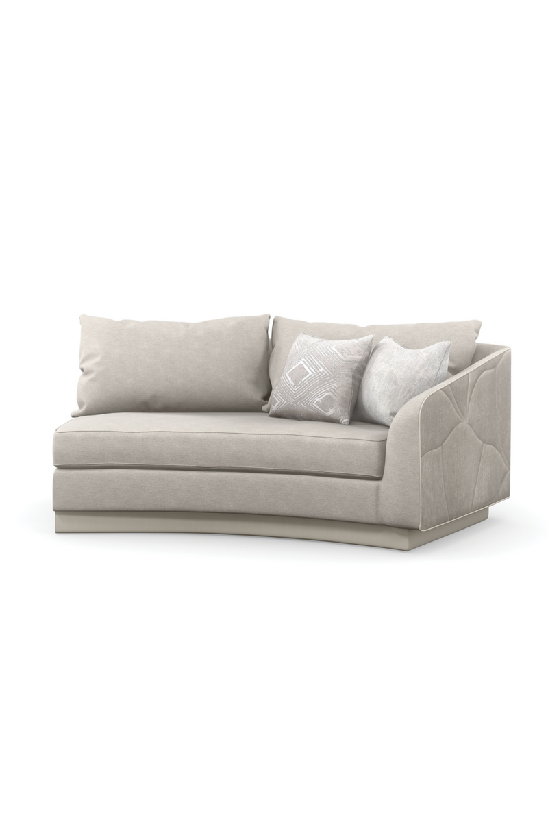Canapé Courbé Matelassé Gris | Caracole Fanciful | OROA.fr