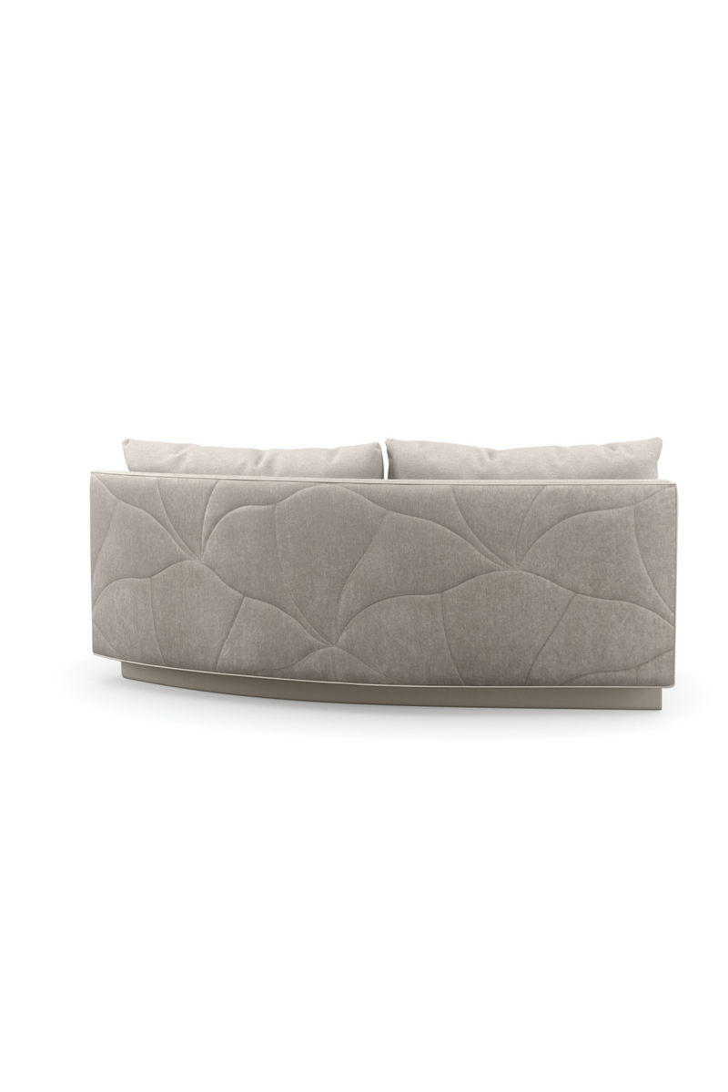 Canapé Courbé Matelassé Gris | Caracole Fanciful | OROA.fr