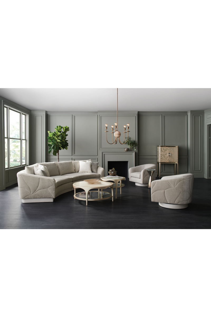 Canapé d’Angle Matelassé Gris | Caracole Fanciful | OROA.fr