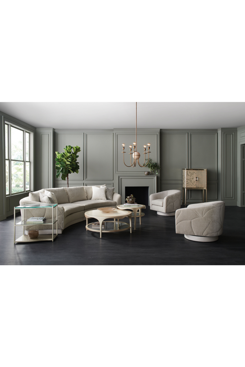 Canapé d’Angle Matelassé Gris | Caracole Fanciful | OROA.fr