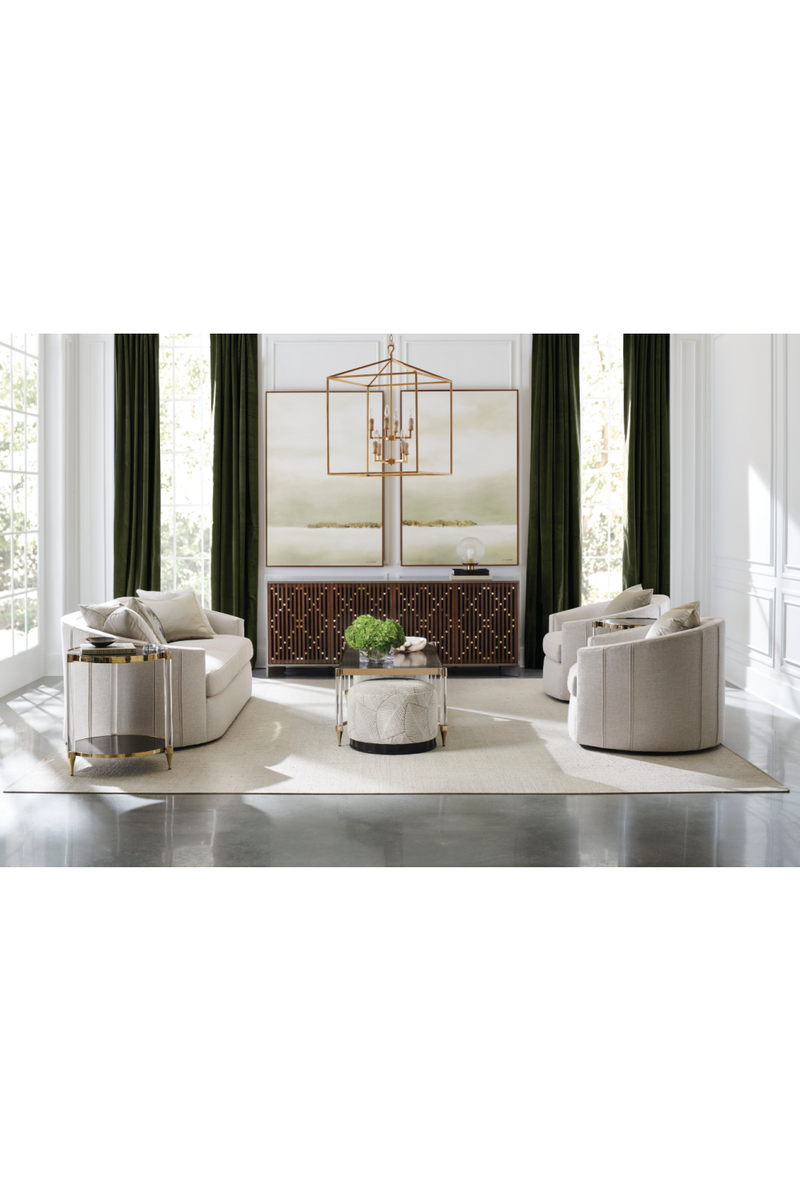 Fauteuil pivotant gris arrondi | Caracole You Complete Me | OROA.fr