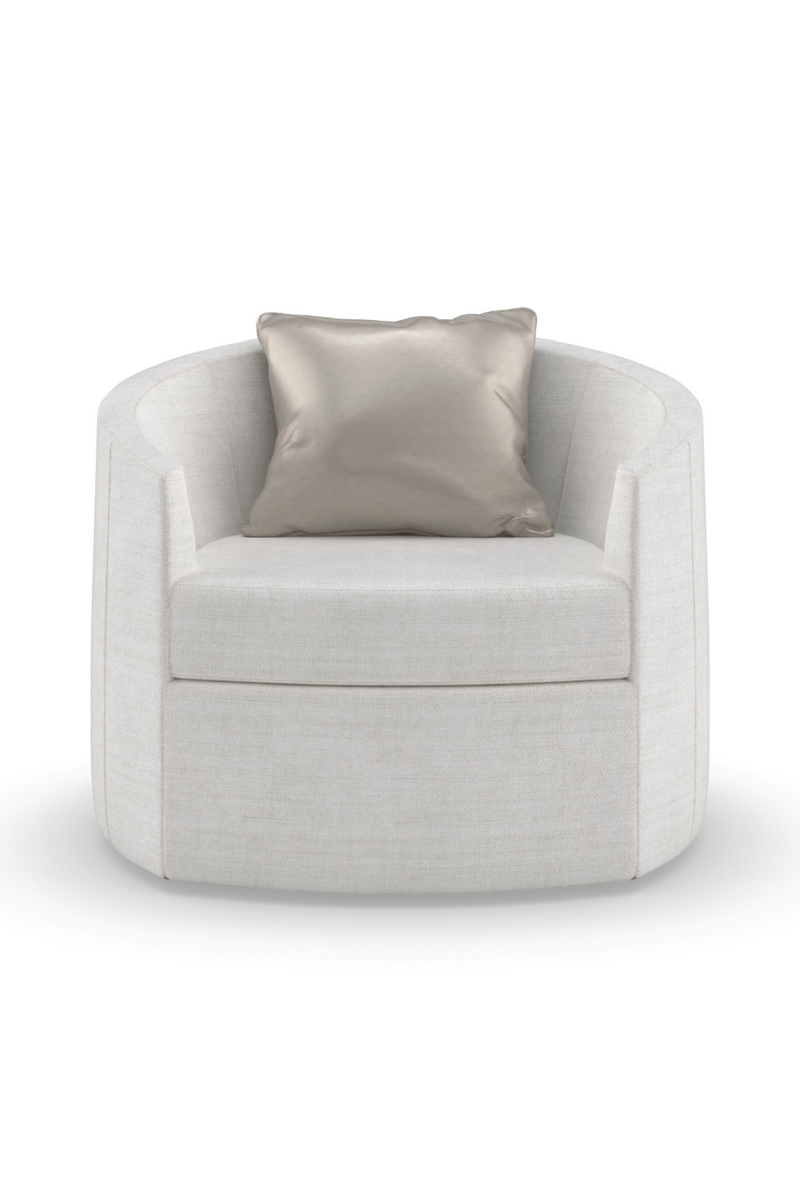 Fauteuil pivotant gris arrondi | Caracole You Complete Me | OROA.fr