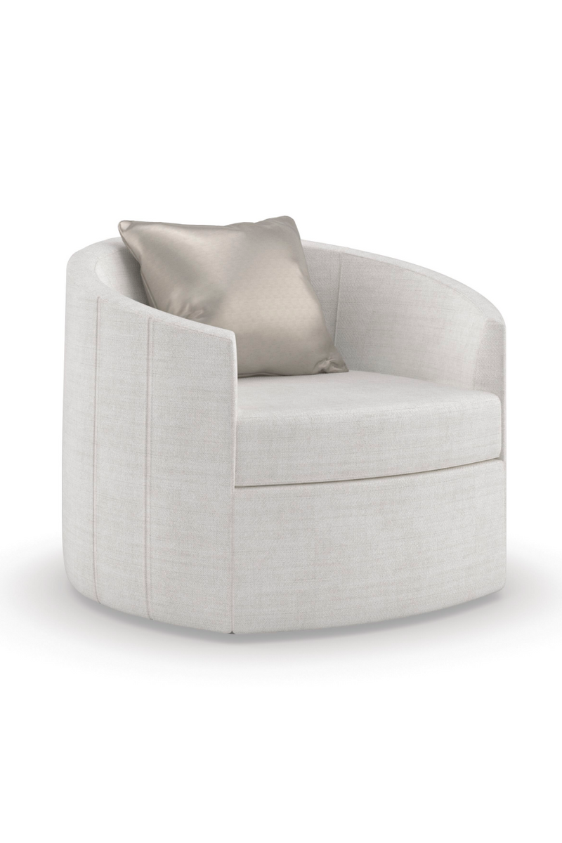 Fauteuil pivotant gris arrondi | Caracole You Complete Me | OROA.fr