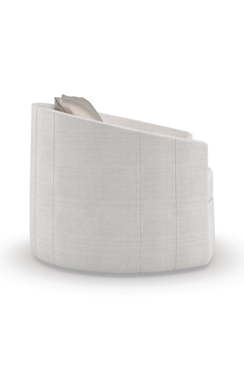 Fauteuil pivotant gris arrondi | Caracole You Complete Me | OROA.fr