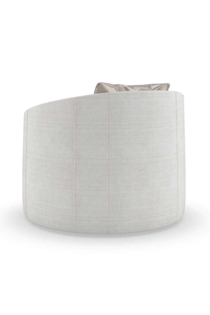 Fauteuil pivotant gris arrondi | Caracole You Complete Me | OROA.fr