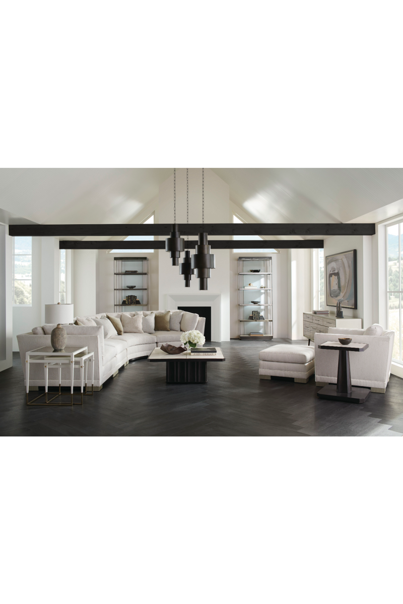 Ottoman Moderne en Chenille | Caracole Deep Retreat | Oroa.fr