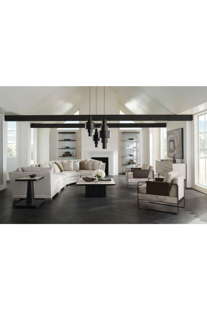 Ottoman Moderne en Chenille | Caracole Deep Retreat | Oroa.fr
