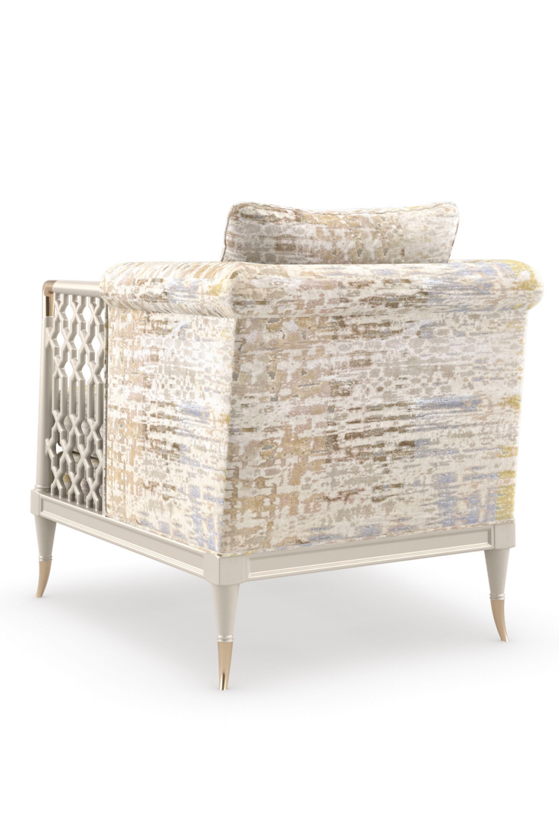 Fauteuil de salon en velours à treillis | Caracole Lattice Entertain You | OROA.fr