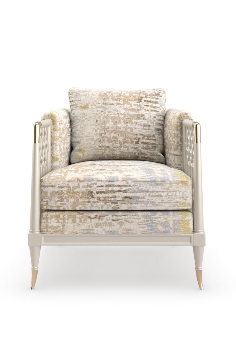 Fauteuil de salon en velours à treillis | Caracole Lattice Entertain You | OROA.fr