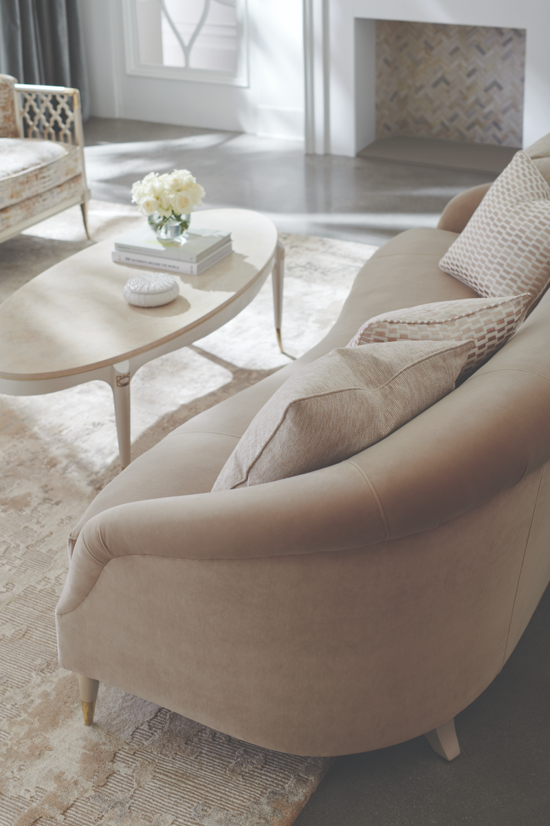 Fauteuil de salon en velours à treillis | Caracole Lattice Entertain You | OROA.fr