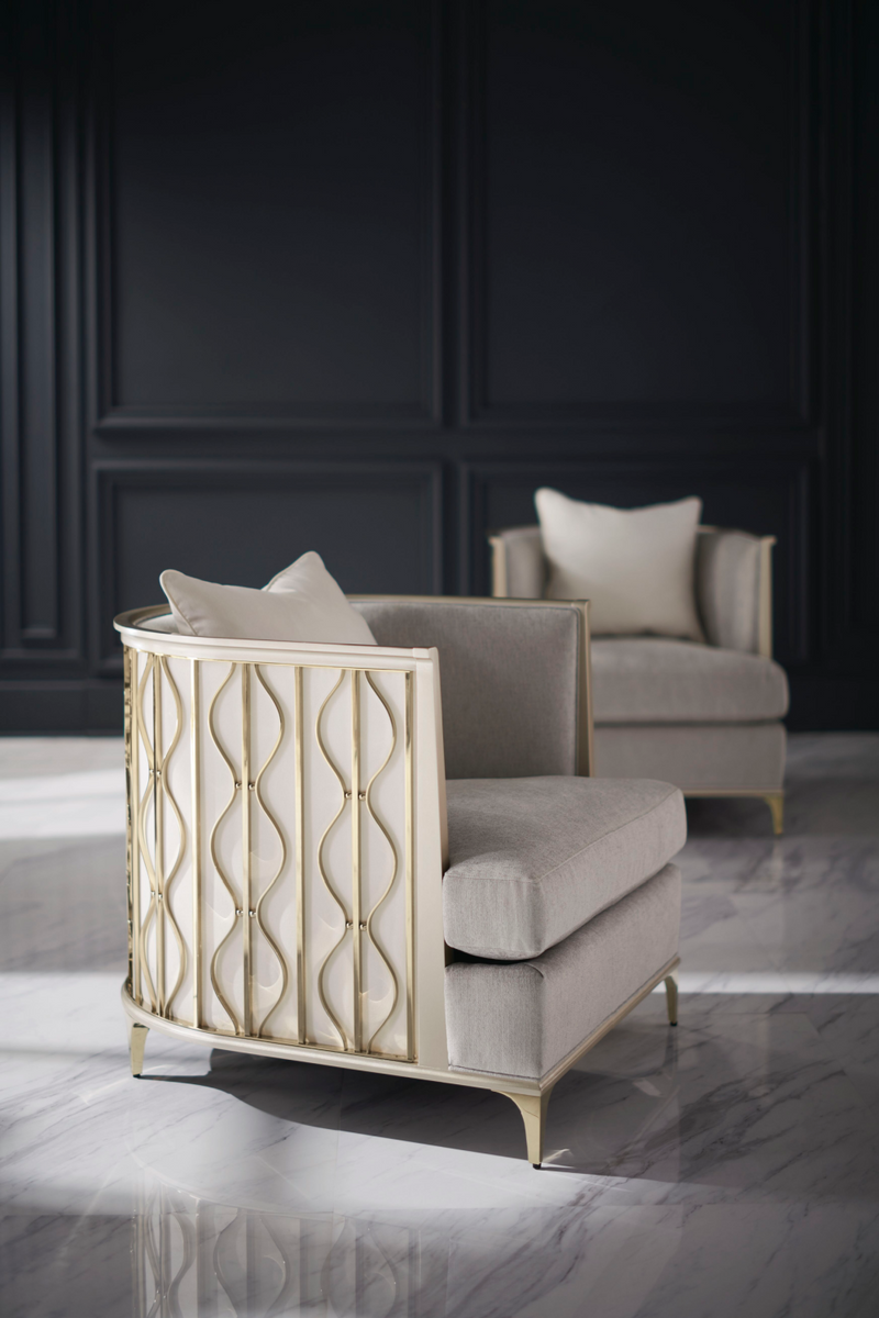 Fauteuil lounge gris "Back In Style" | Caracole | OROA.fr