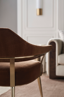 Fauteuil d'accent en tissu rouille | Caracole Louisette | Meubleluxe.fr