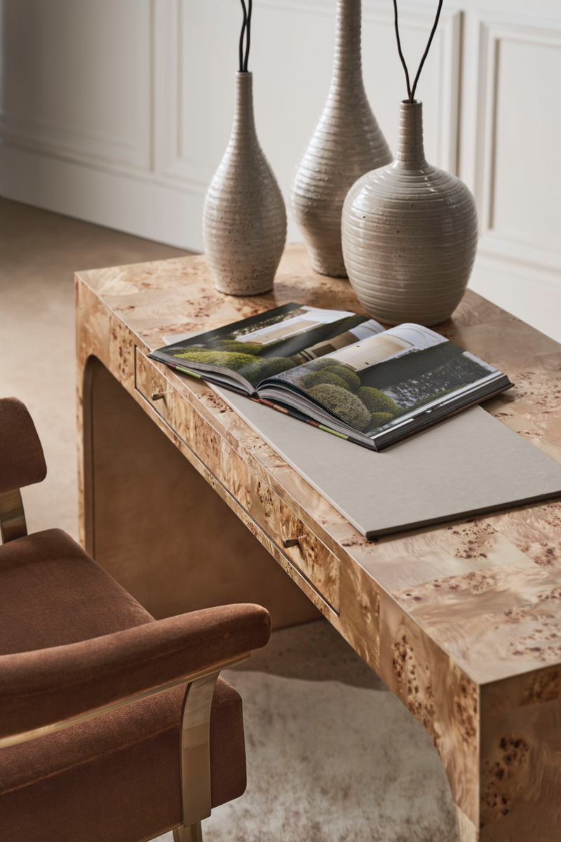 Fauteuil d'accent en tissu rouille | Caracole Louisette | Meubleluxe.fr
