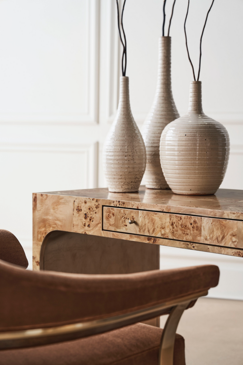 Fauteuil d'accent en tissu rouille | Caracole Louisette | Meubleluxe.fr