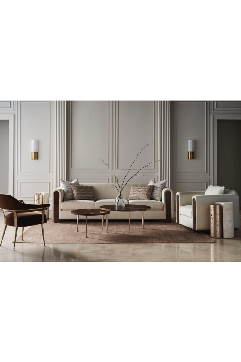 Fauteuil d'accent en tissu rouille | Caracole Louisette | Meubleluxe.fr