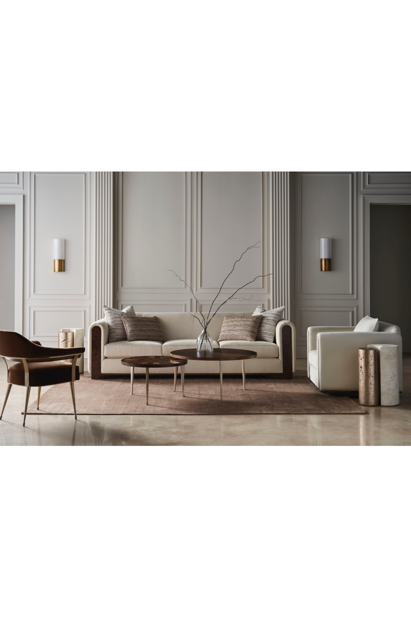 Fauteuil d'accent en tissu rouille | Caracole Louisette | Meubleluxe.fr