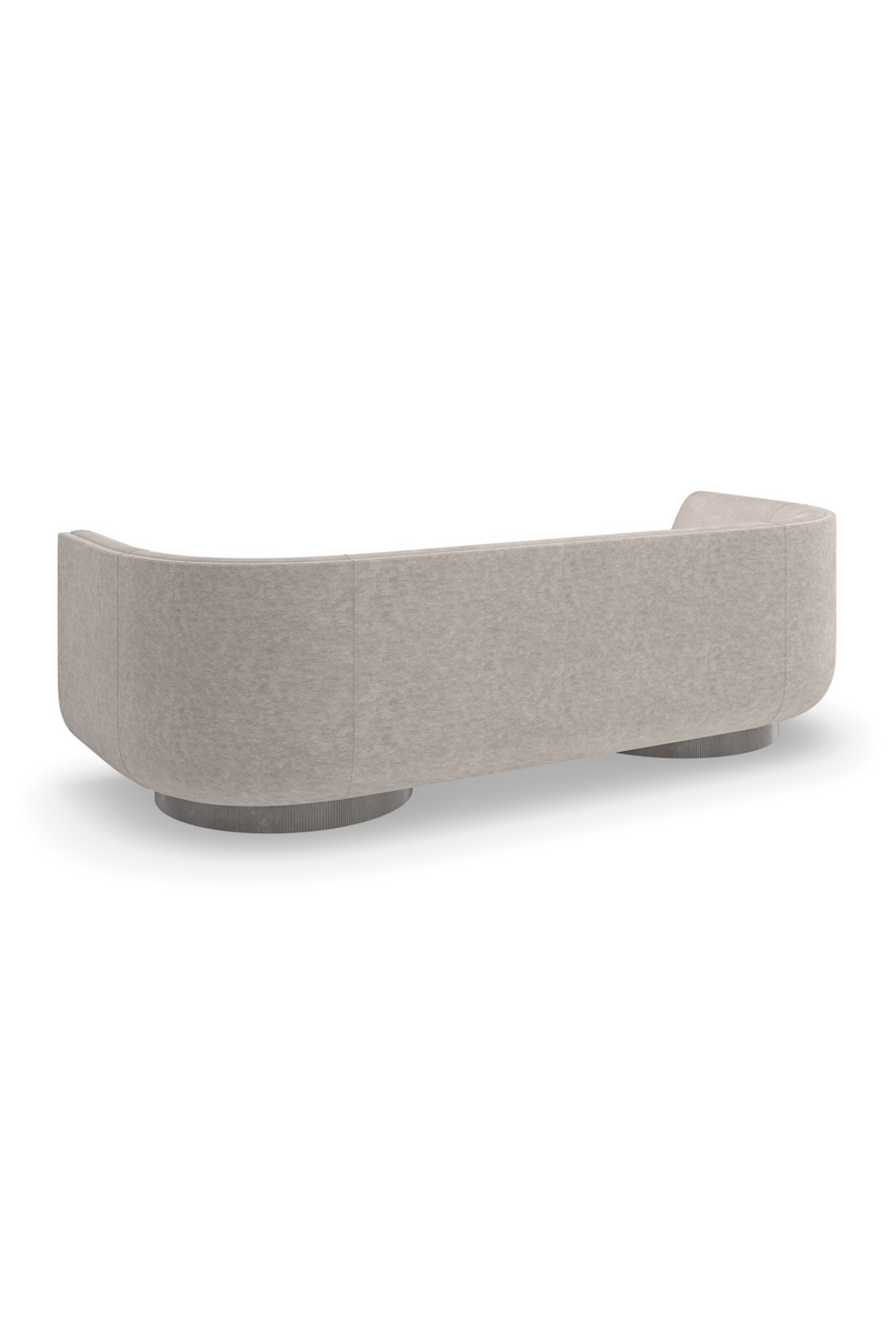 Canapé Courbé en Velours Taupe | Caracole Clipper | OROA.fr