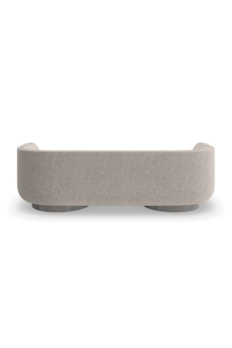 Canapé Courbé en Velours Taupe | Caracole Clipper | OROA.fr