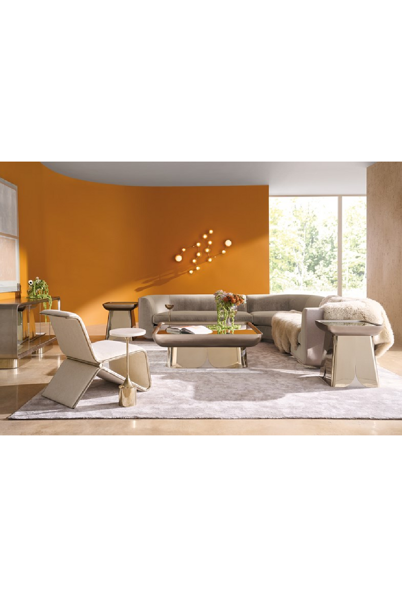 Fauteuil de détente sculptural moderne | Caracole Parallax | OROA.fr