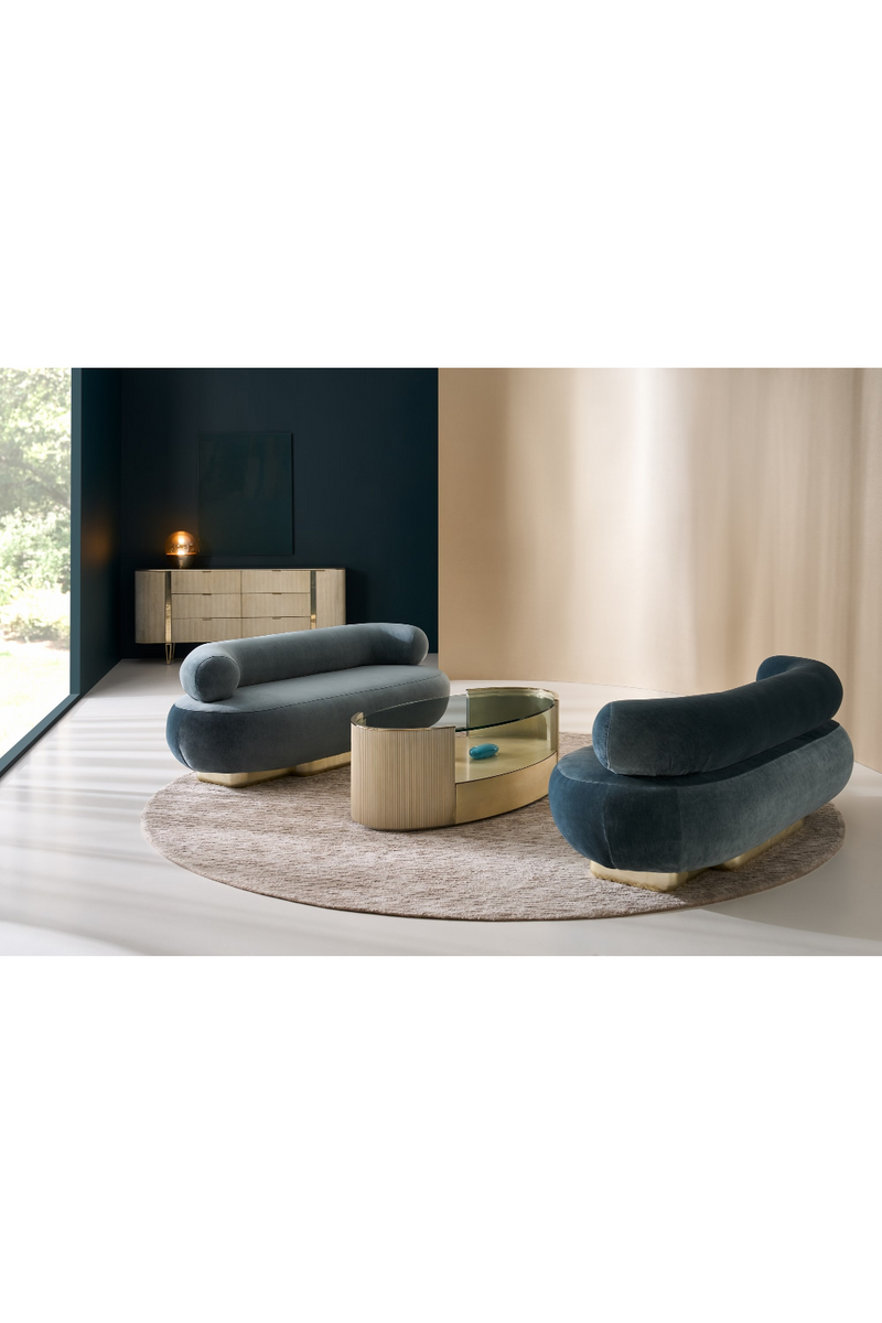 Canapé en Velours en Forme de Haricot | Caracole Lagoon | Oroa.fr