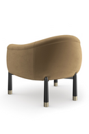 Fauteuil d’Appoint Courbé en Velours | Caracole Baton | OROA.fr