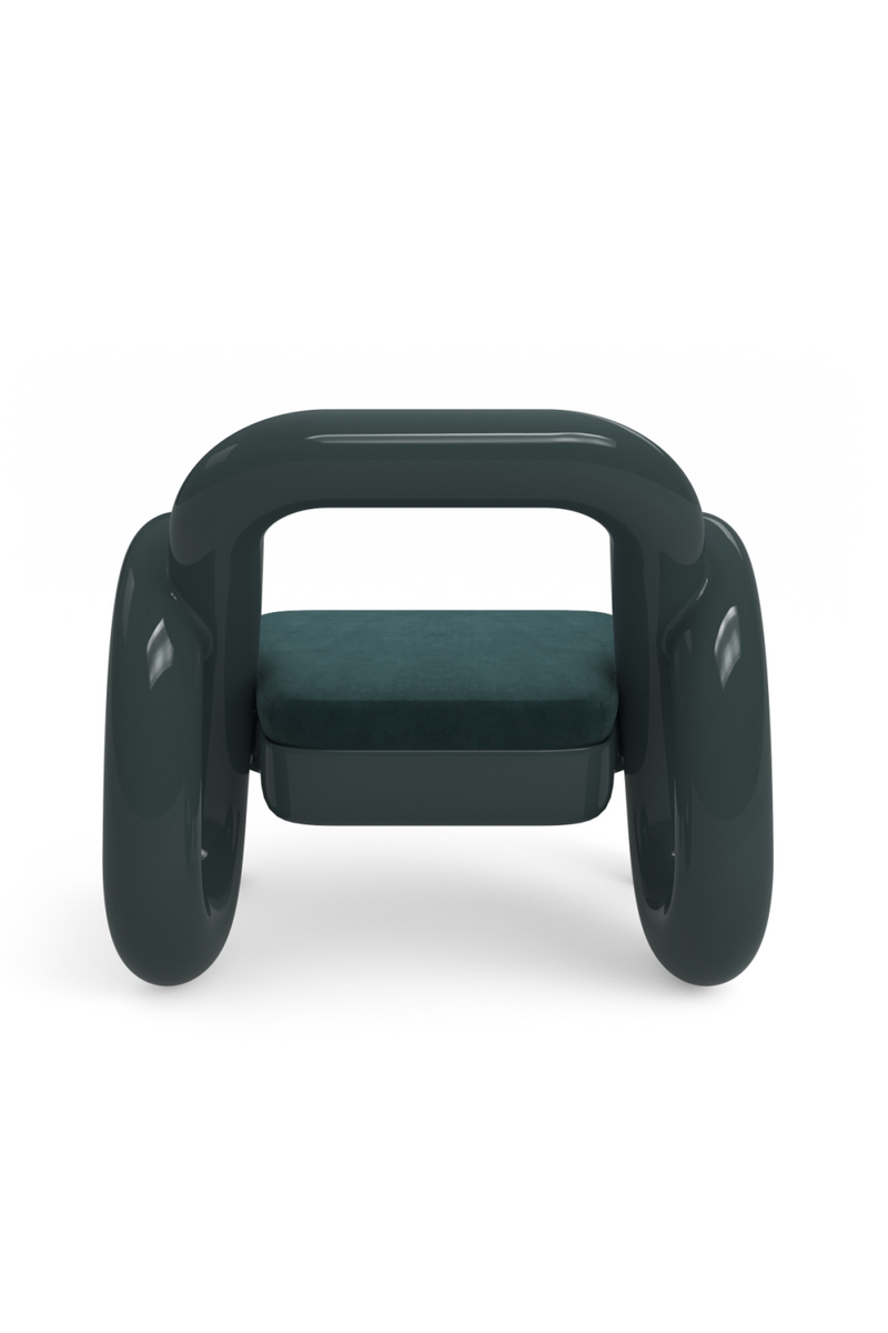 Fauteuil d’Accent Torsadé Brillant | Caracole Gelée | OROA.fr