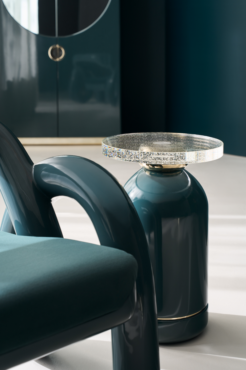 Fauteuil d’Accent Torsadé Brillant | Caracole Gelée | OROA.fr
