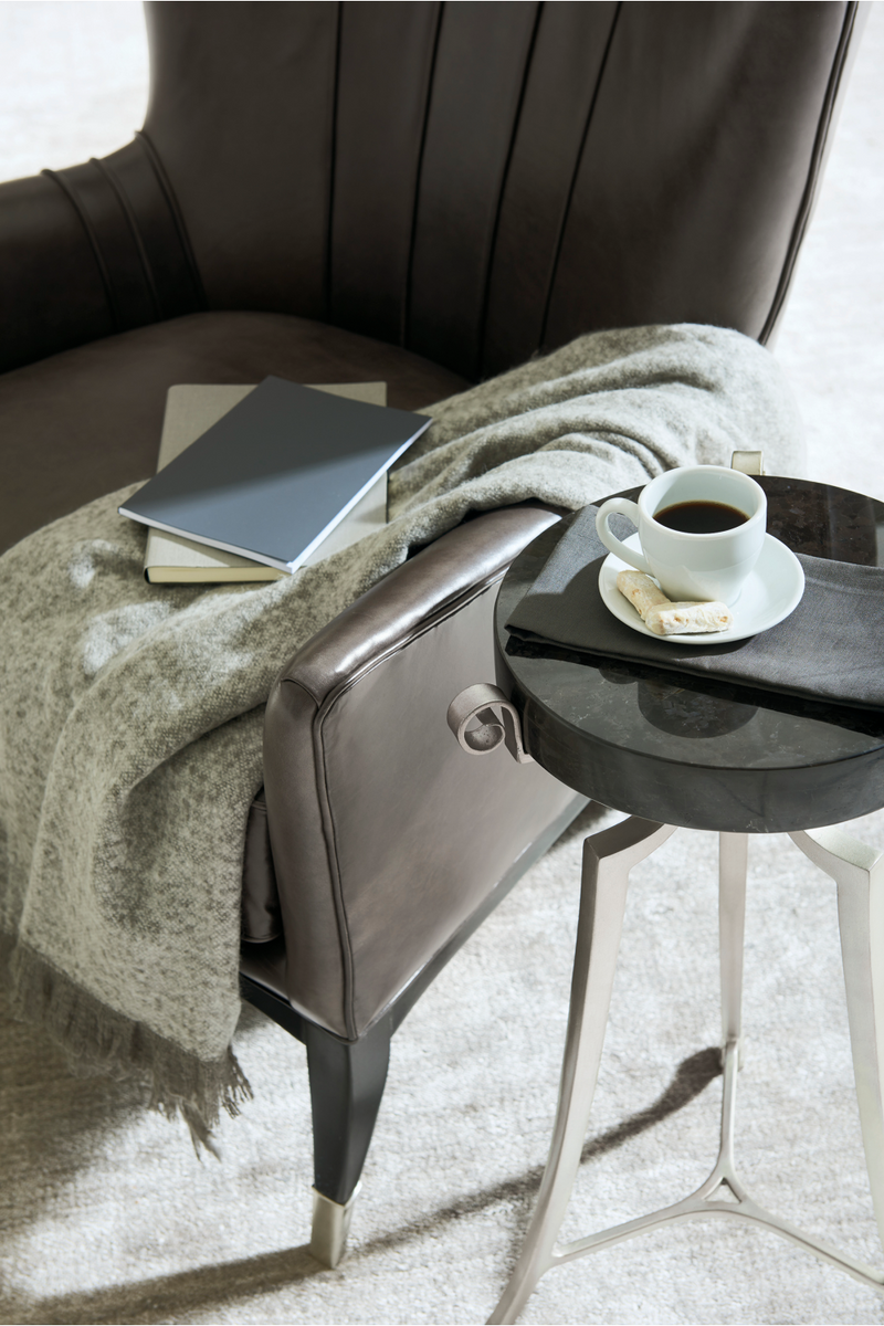 Fauteuil Wingback en Cuir Marron | Caracole So Welt Done | OROA.fr