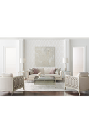 Canapé moderne sculpté crème | Caracole Just Duet | Meubleluxe.fr