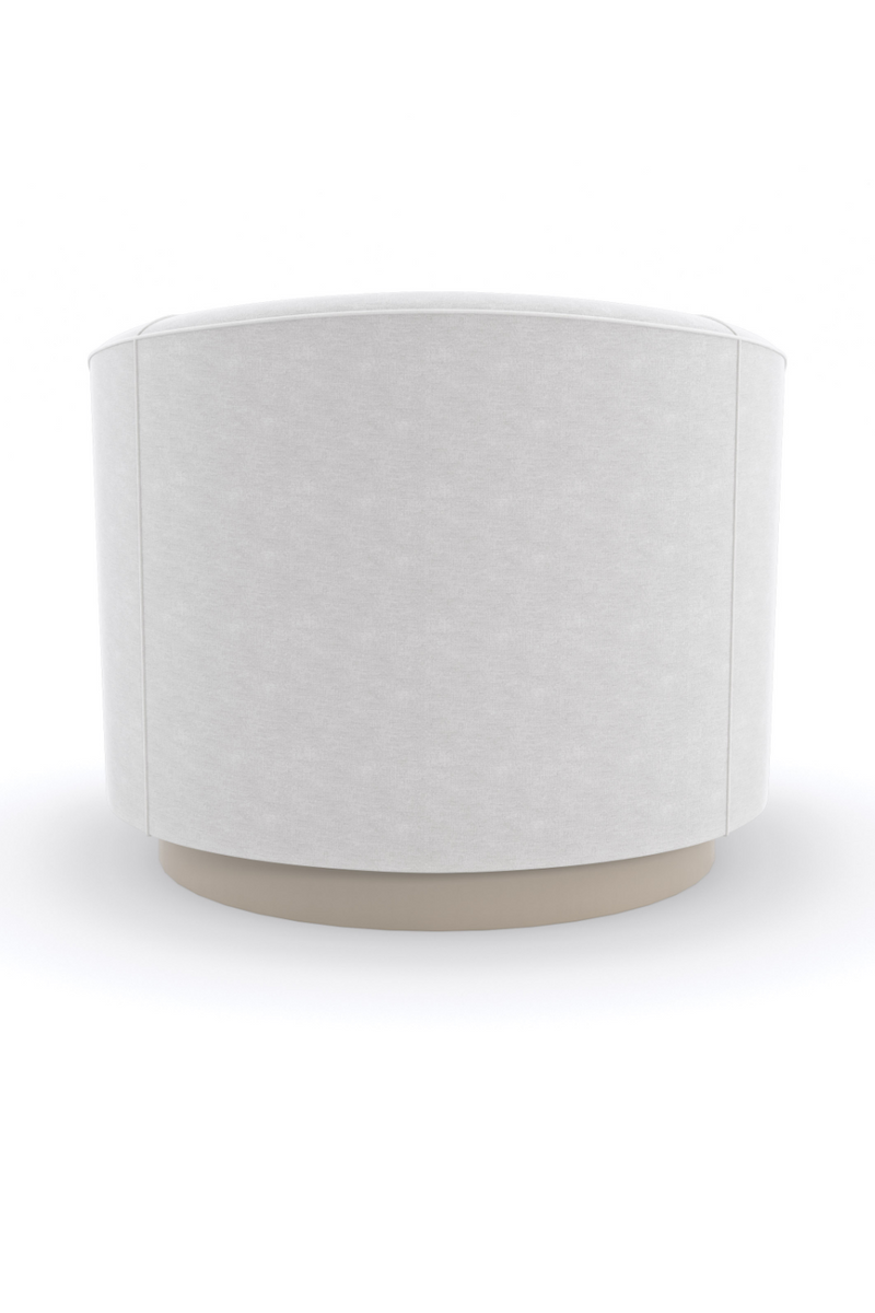 Fauteuil Pivotant en Chenille Blanche | Caracole Ahead of the Curve | OROA.fr