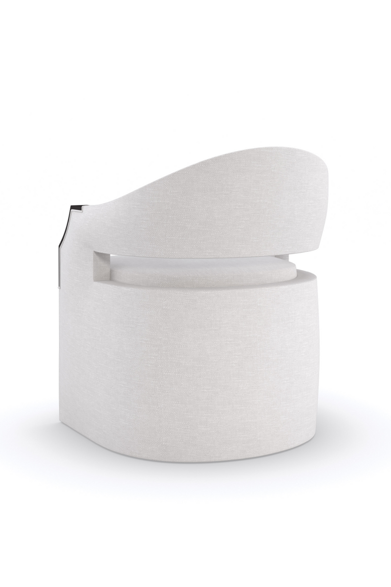 Chaise d’appoint moderne blanche | Caracole Dinner Roll | Oroa.fr