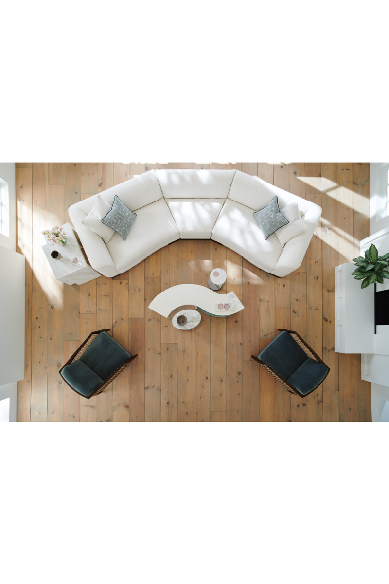 Fauteuil d'Appoint en Velours Bleu | Caracole Rope Me In | Oroa.fr
