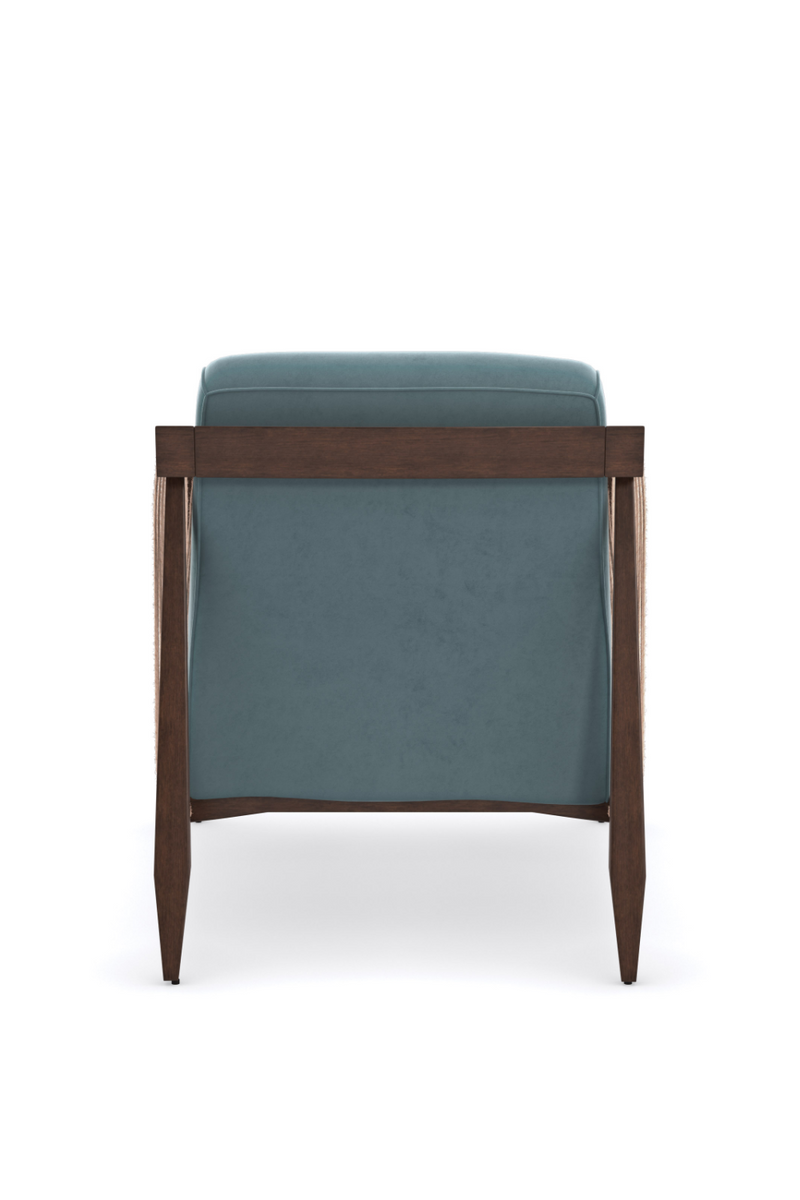 Fauteuil d'Appoint en Velours Bleu | Caracole Rope Me In | Oroa.fr