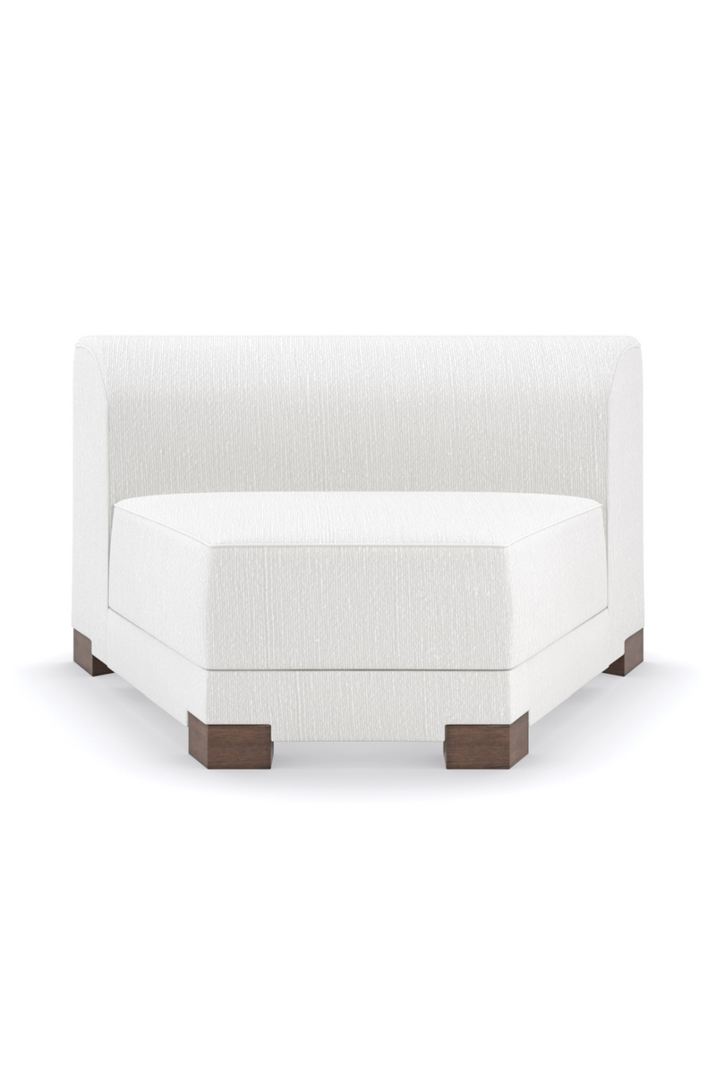 Fauteuil Modulaire en Chenille Blanche | Caracole Lounge Around | OROA.fr