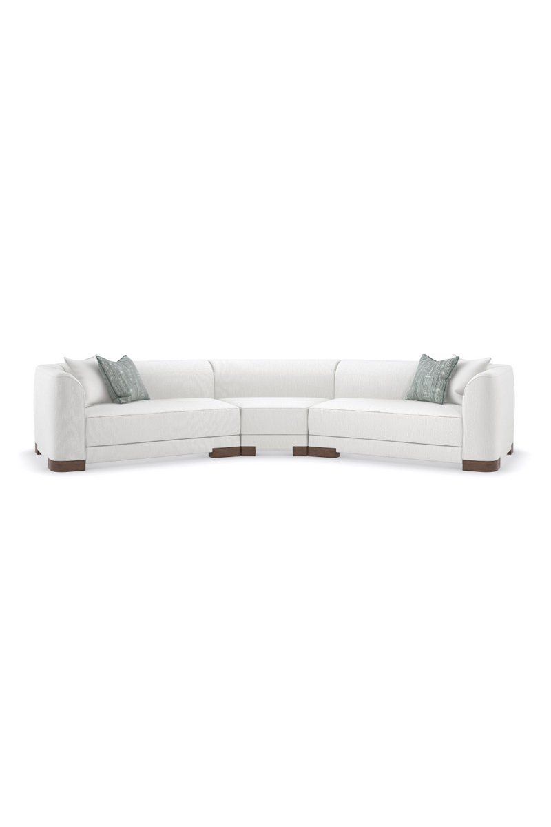 Fauteuil Modulaire en Chenille Blanche | Caracole Lounge Around | OROA.fr
