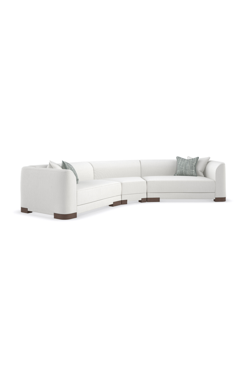 Fauteuil Modulaire en Chenille Blanche | Caracole Lounge Around | OROA.fr