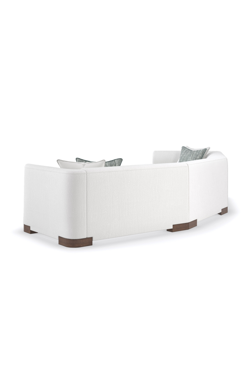 Fauteuil Modulaire en Chenille Blanche | Caracole Lounge Around | OROA.fr